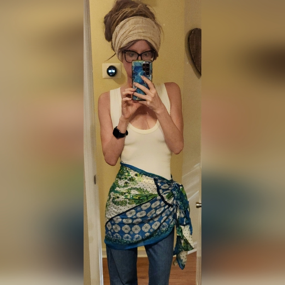 Free People Sarong Headwrap Headscarf Scarf Belt Bandana